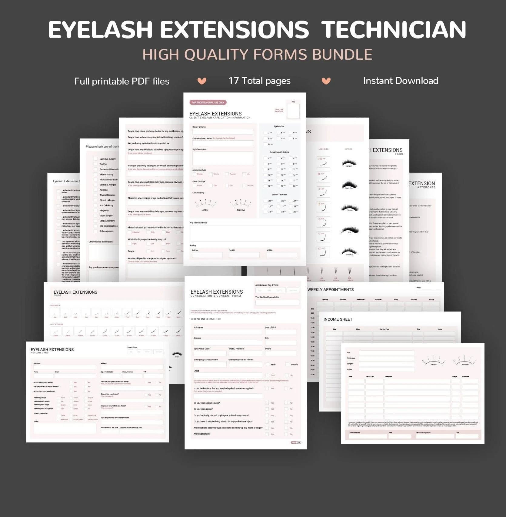 Lash Tech Consent Forms Bundle Professional PDF Templates Lash Tech Consent Forms Bundle Professional PDF Templates