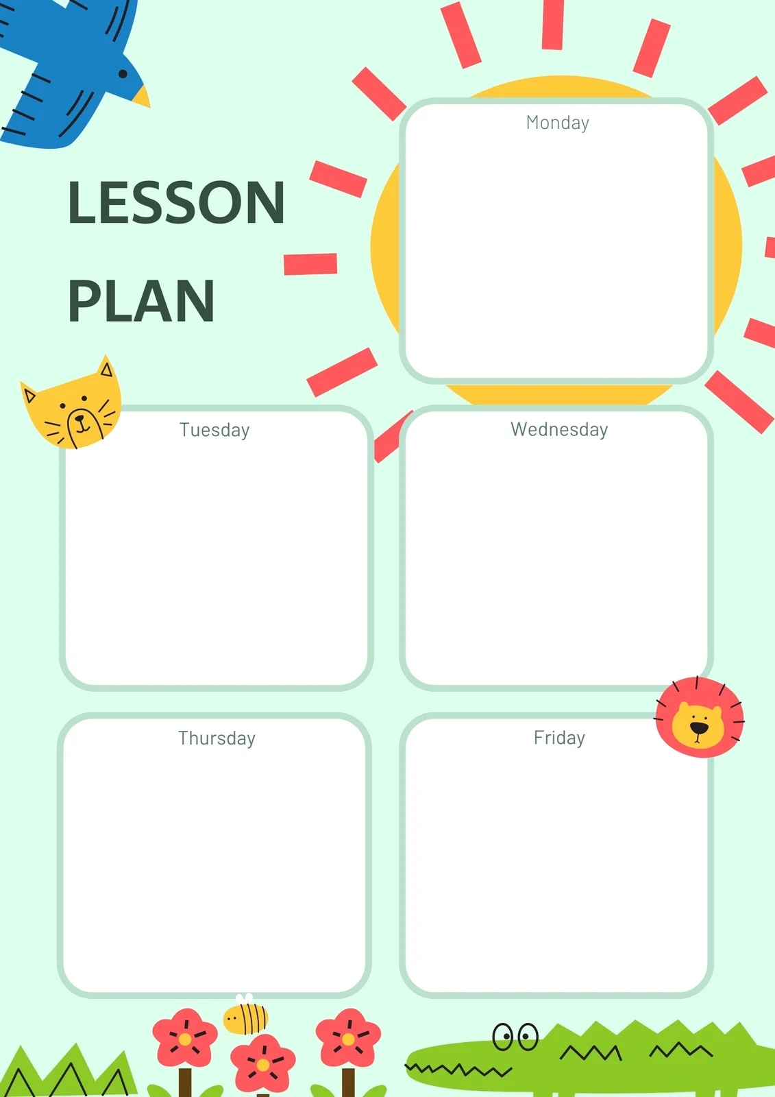 Lesson Plan Templates You Can Customize For Free Canva Lesson Plan Templates You Can Customize For Free Canva