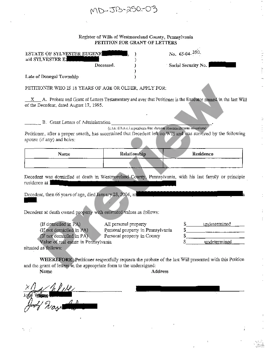Letter Of Administration Maryland Form US Legal Forms
