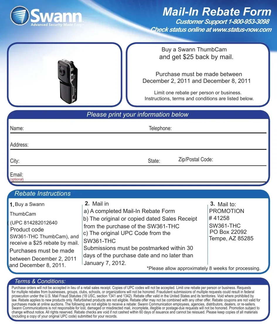 Mail In Rebate Form Fill Out Printable PDF Forms Online
