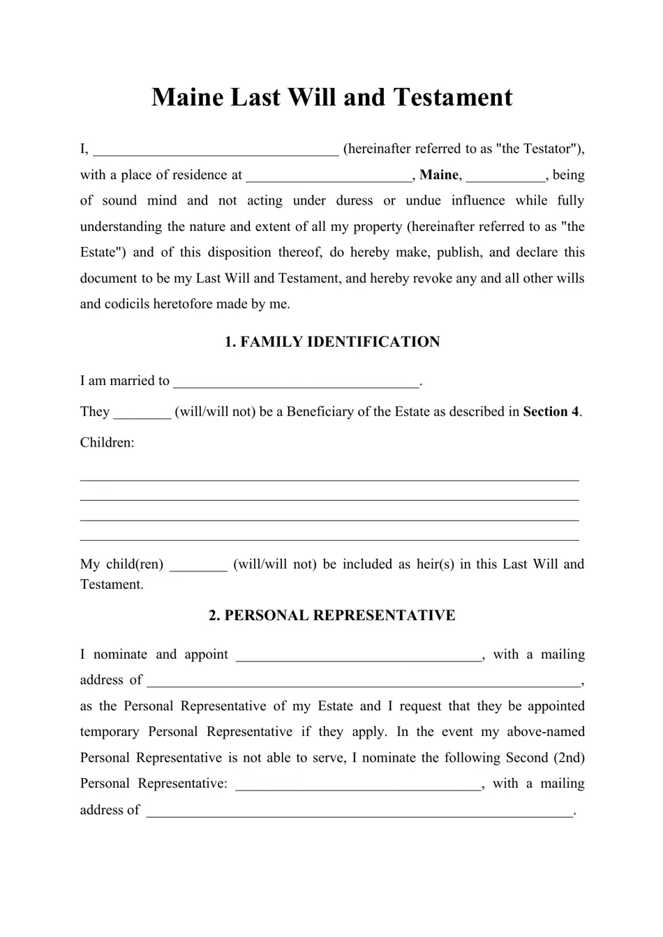 Maine Last Will And Testament Template Fill Out Sign Online And Download PDF Templateroller Maine Last Will And Testament Template Fill Out Sign Online And Download PDF Templateroller