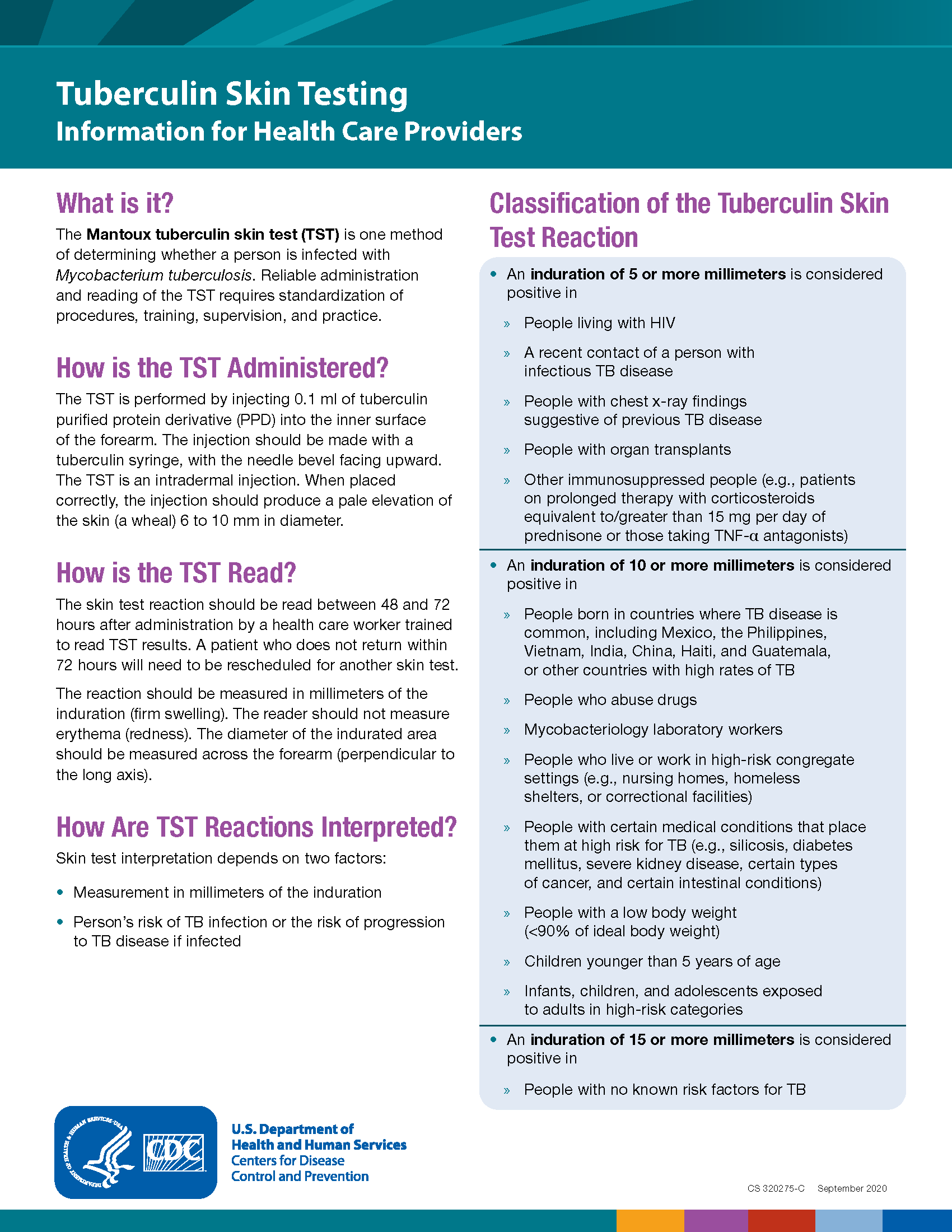 Tb Test Form Printable