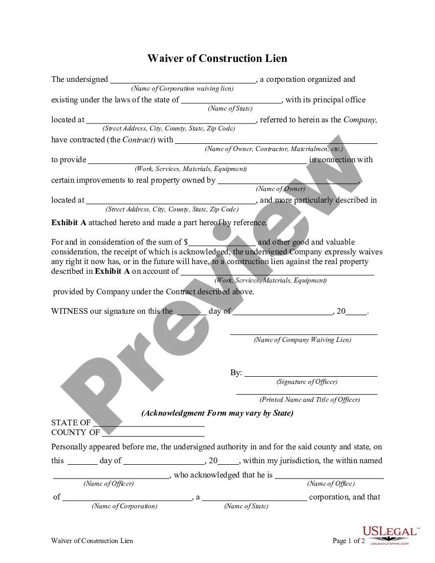 Printable Release Of Lien Form