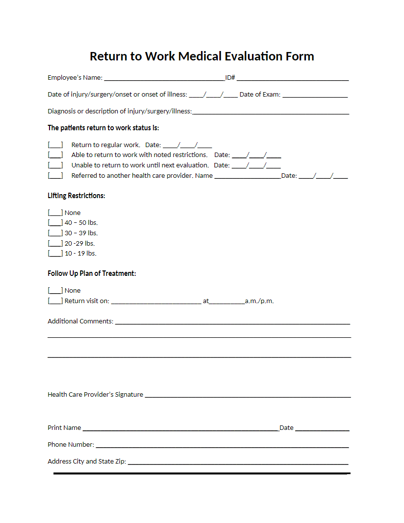 Medical Forms Online