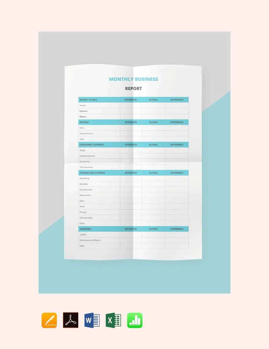 Monthly Business Management Report Template In Word Pages Google Docs Google Sheets Download Template