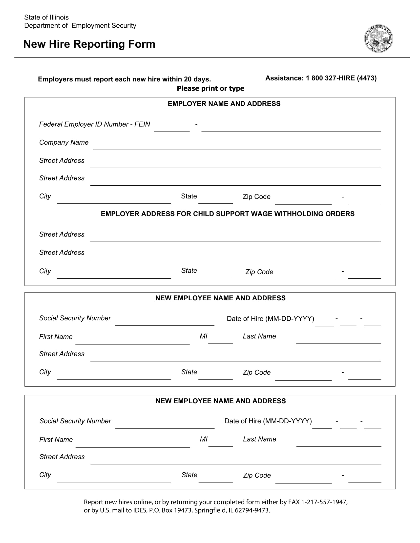 New Hire Forms Maryland