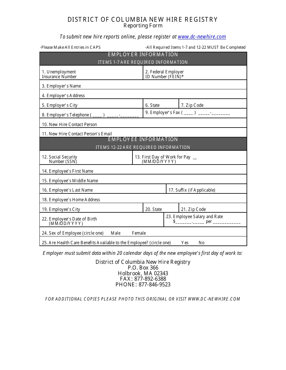 New Hire Forms Maryland
