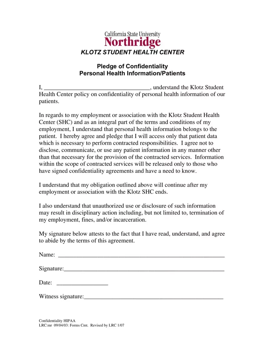 Printable Hipaa Forms