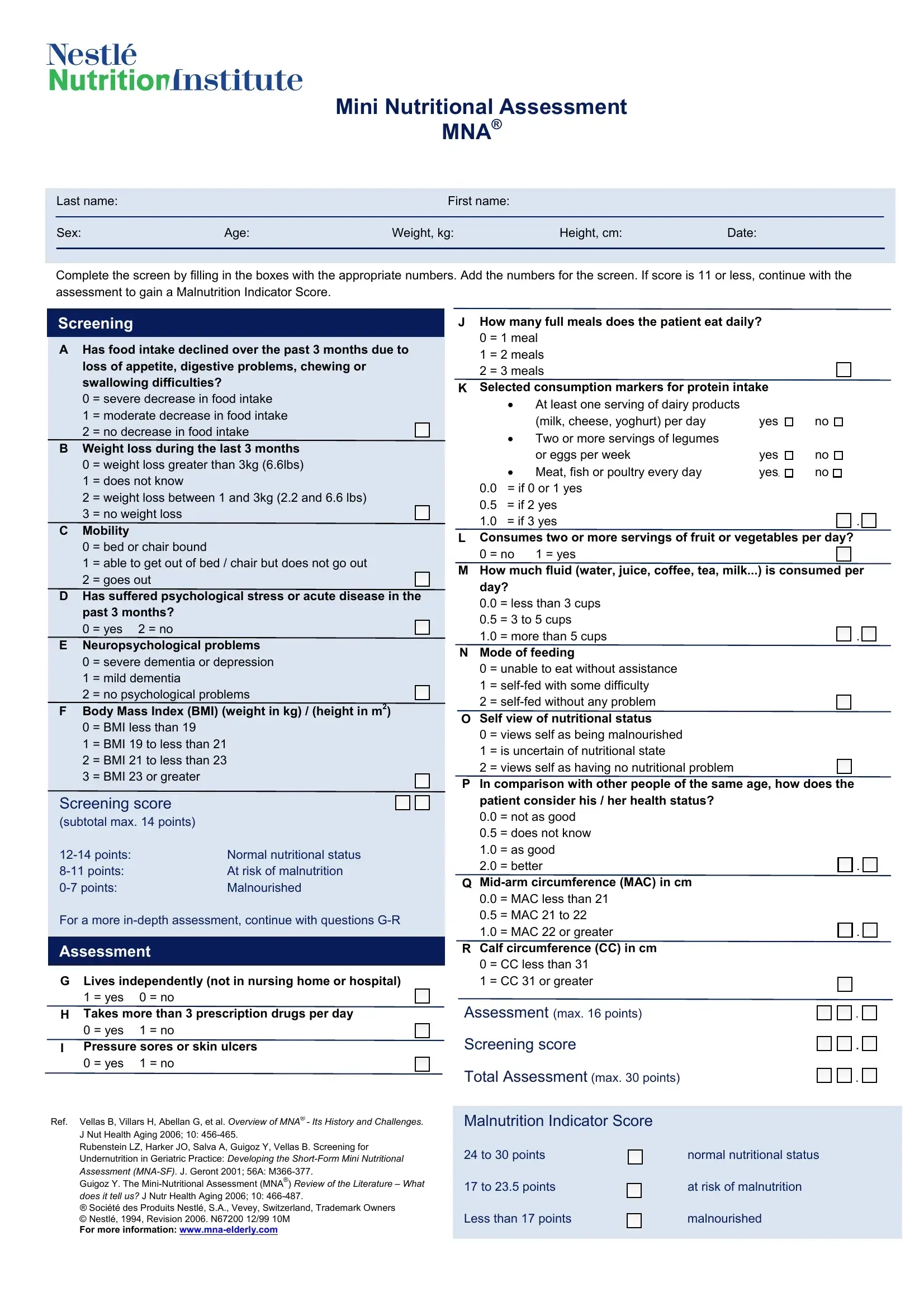 Free Printable Skin Assessment Forms