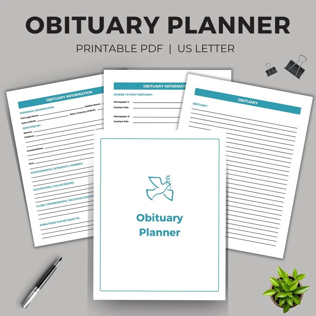 Printable Forms For Obituary