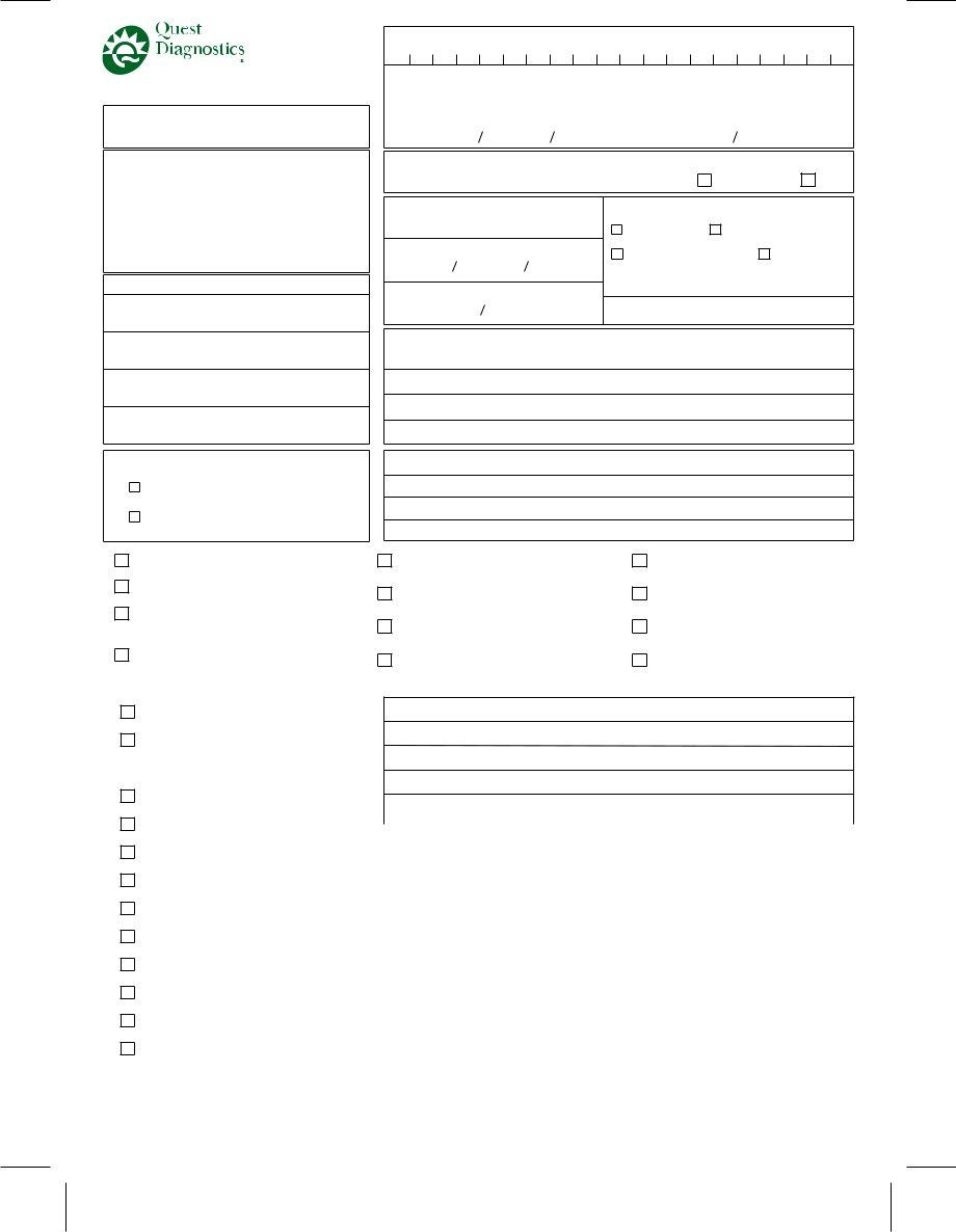 Order Form Quest Diagnostics Fill Out Printable PDF Forms Online