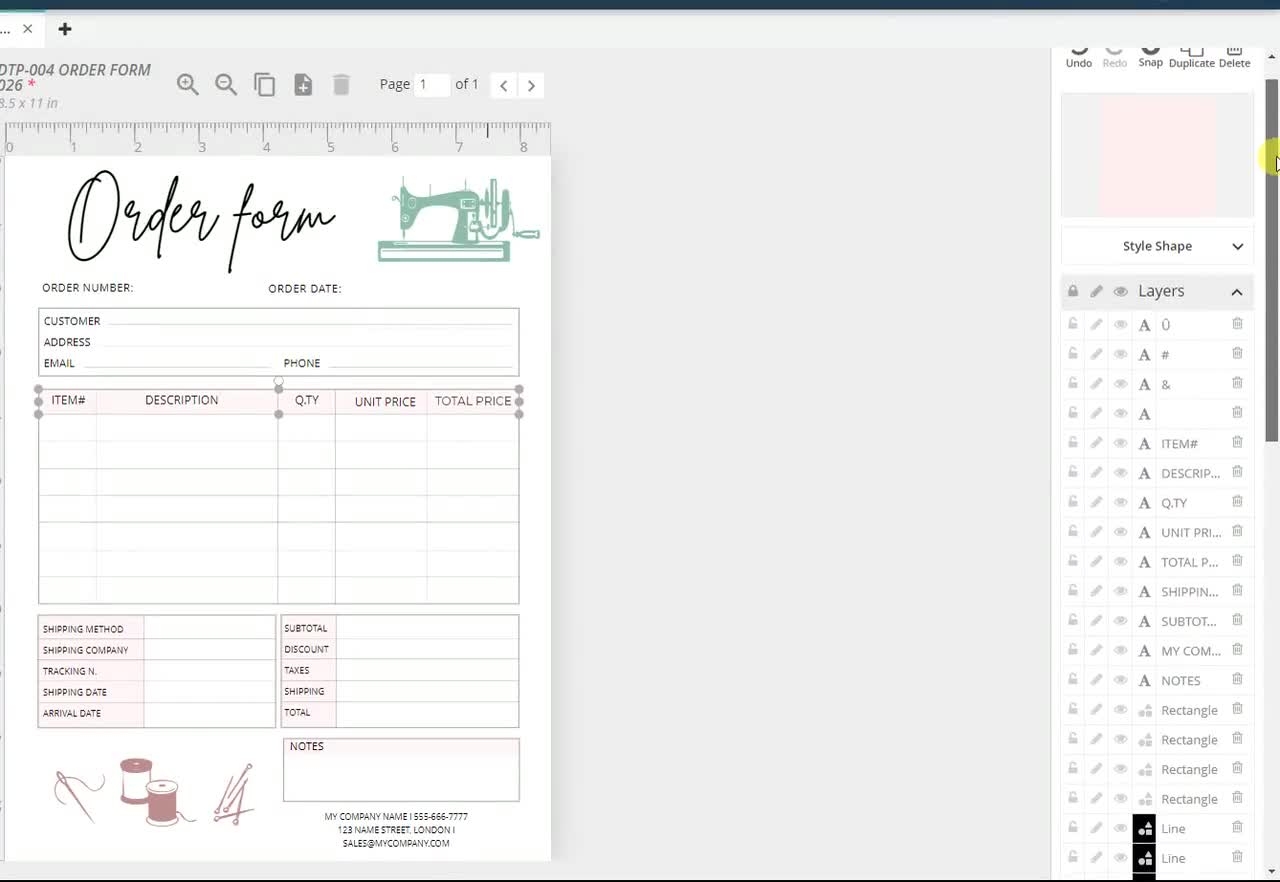 Order Form Template Sewing Order Forms Editable Small Business Forms Printable Crafters Order Forms Tailoring Business Forms Dtp 004 Etsy