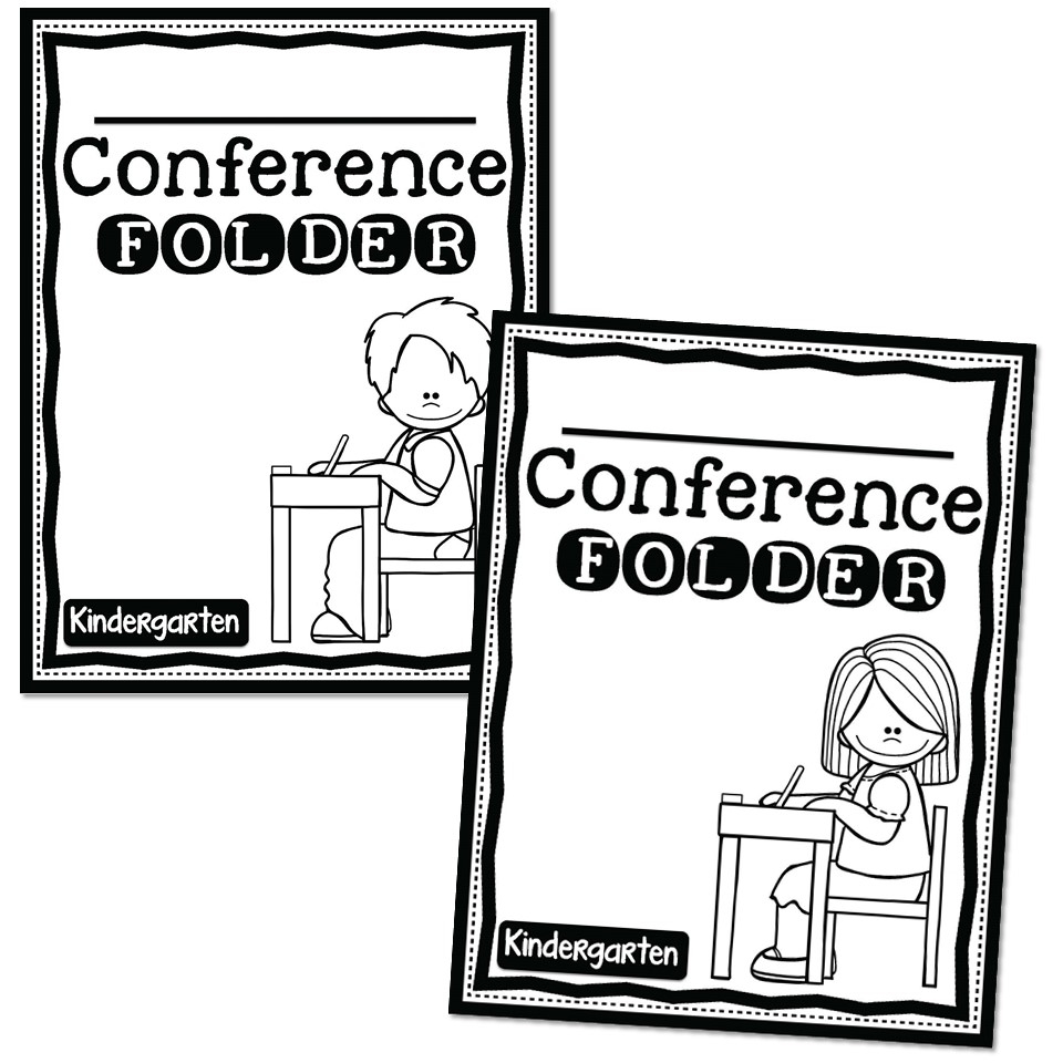 Parent Teacher Conference Forms Folder Covers Kindergarten Lucky Little Learners