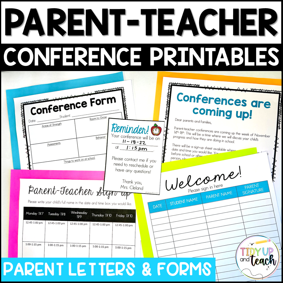 Parent Teacher Conference Forms Made By Teachers
