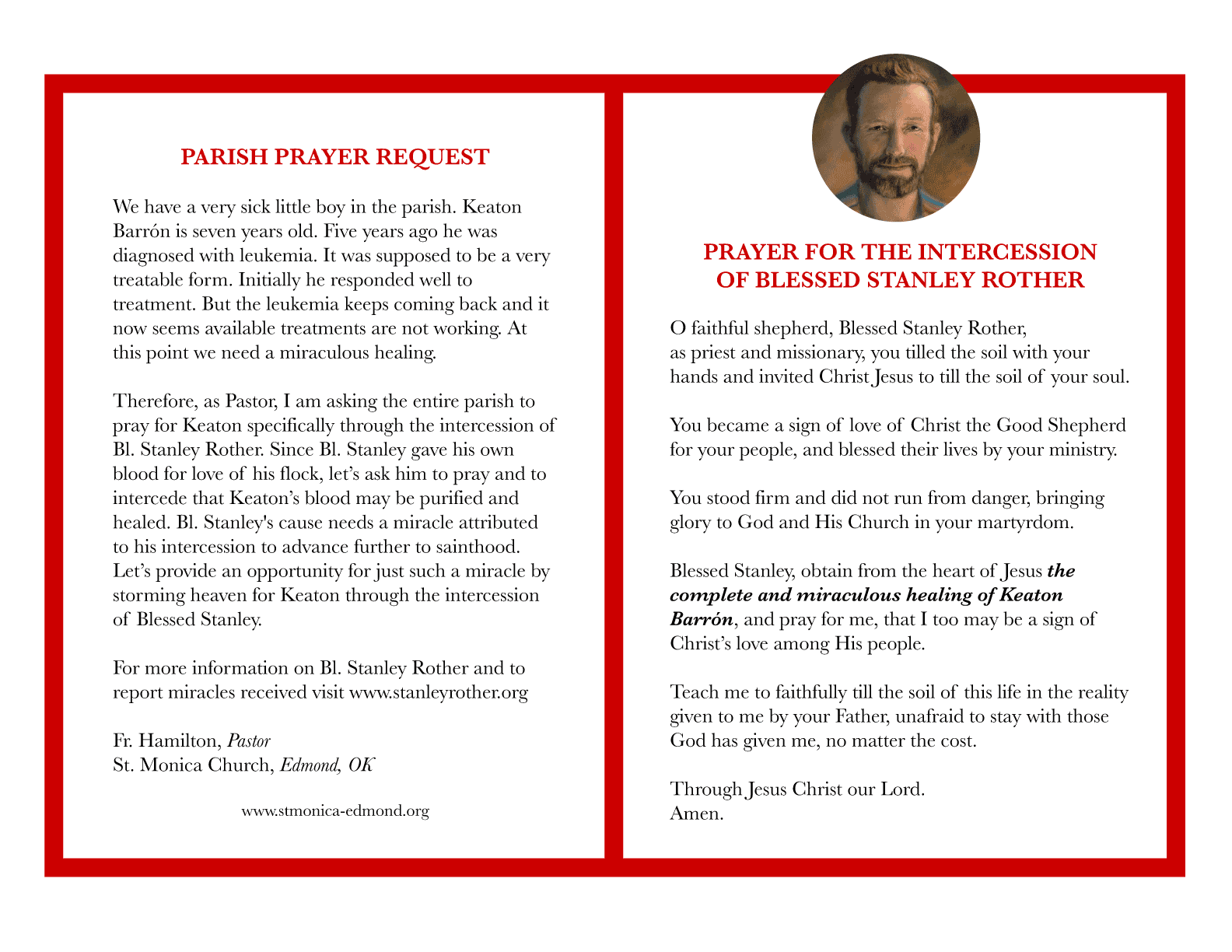Parish Prayer Request St Monica Catholic Church