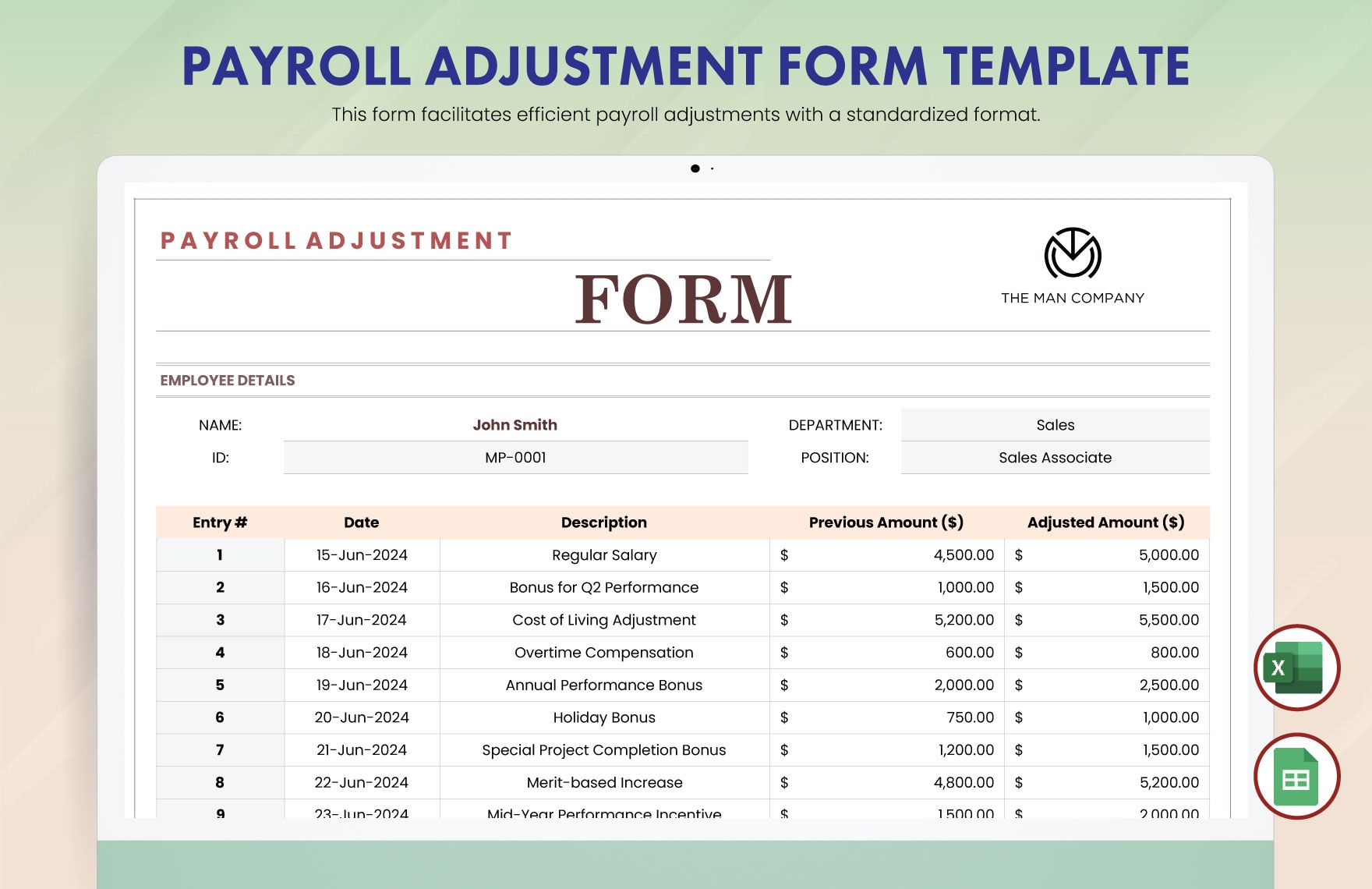 Payroll Change Form Template In Pages Word Google Docs Download Template