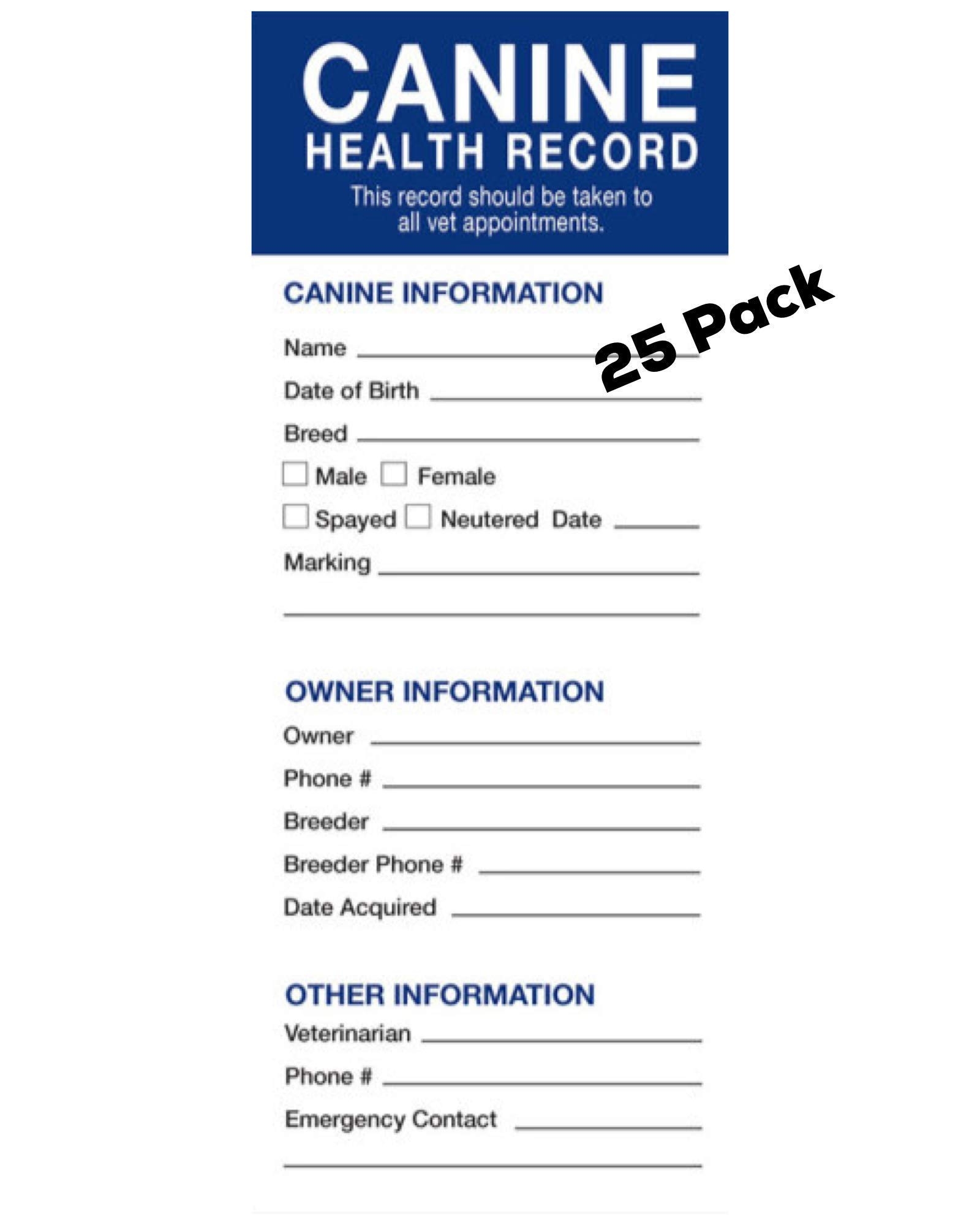 Printable Dog Records Form