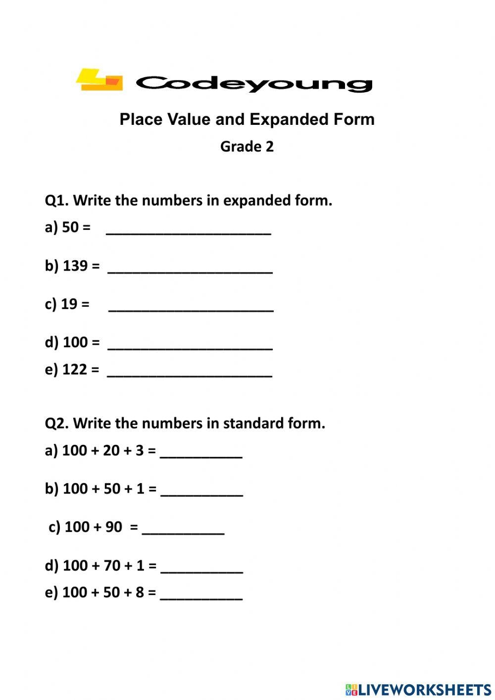 Place Value And Expanded Form Live Worksheets Worksheets Library Place Value And Expanded Form Live Worksheets Worksheets Library