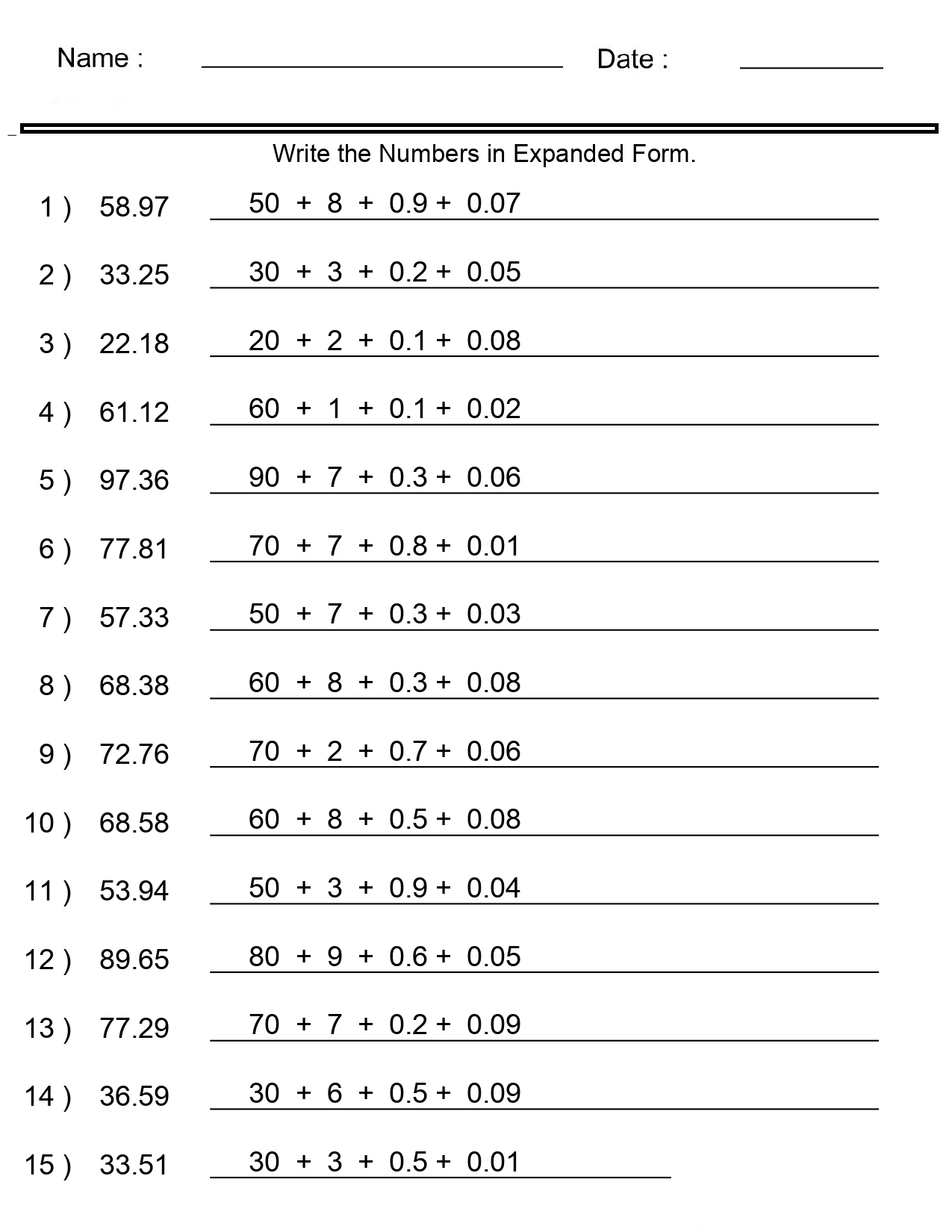 Place Value Worksheets Expanded Form With Decimals Worksheets 2 Digits Tens Worksheets Library Place Value Worksheets Expanded Form With Decimals Worksheets 2 Digits Tens Worksheets Library