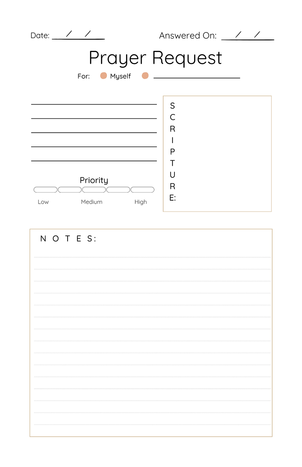 Prayer Request Journal Writers Block Stati