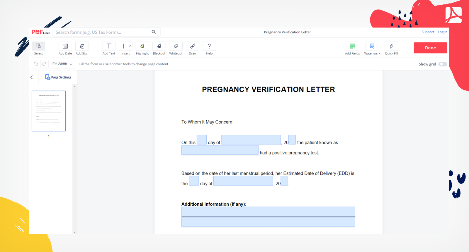 Free Printable Pregnancy Verification Forms Free Printable Pregnancy Verification Forms