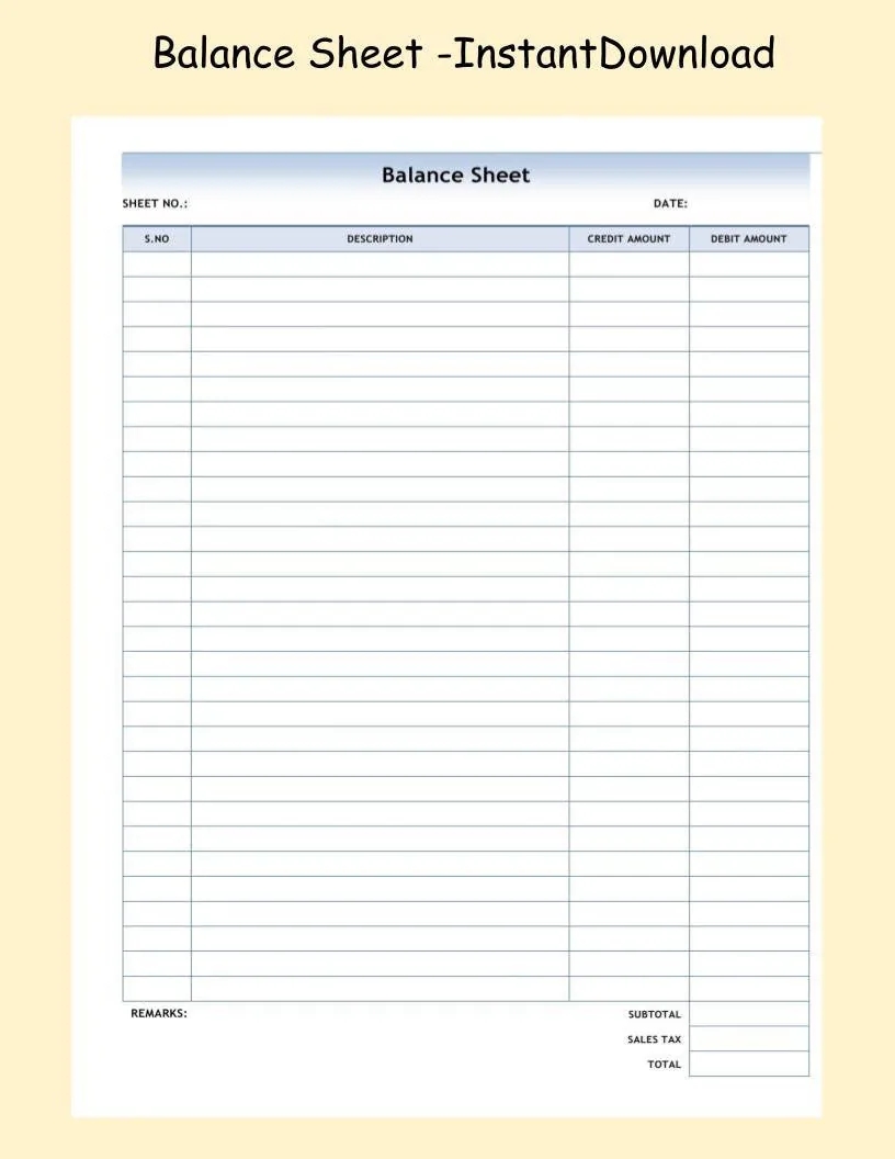Ledger Forms Printable