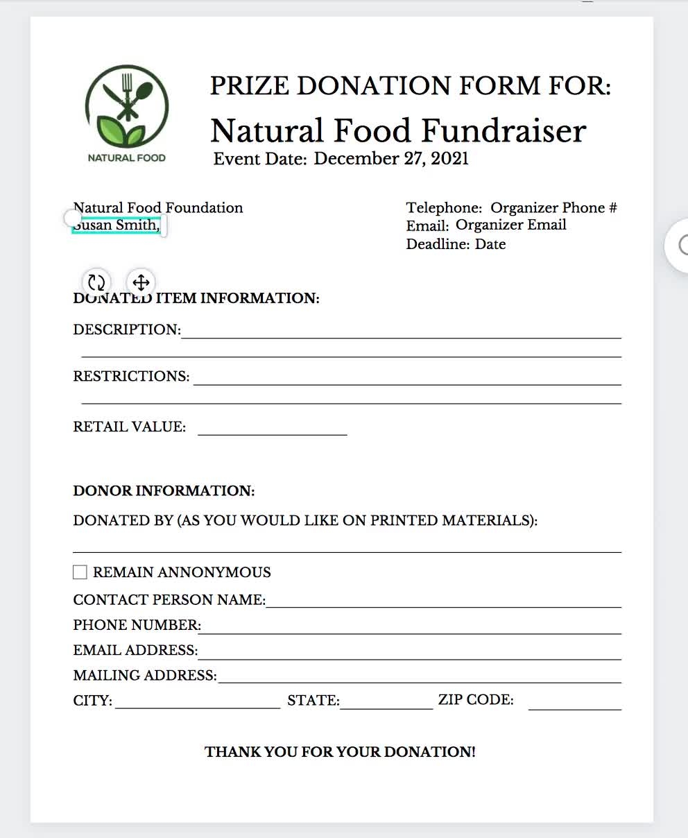 Printable Downloadable Silent Auction Donation Request Form CANVA Template Collect More Donated Items Than Ever Etsy