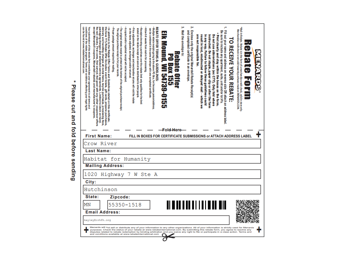 Printable Rebate Forms