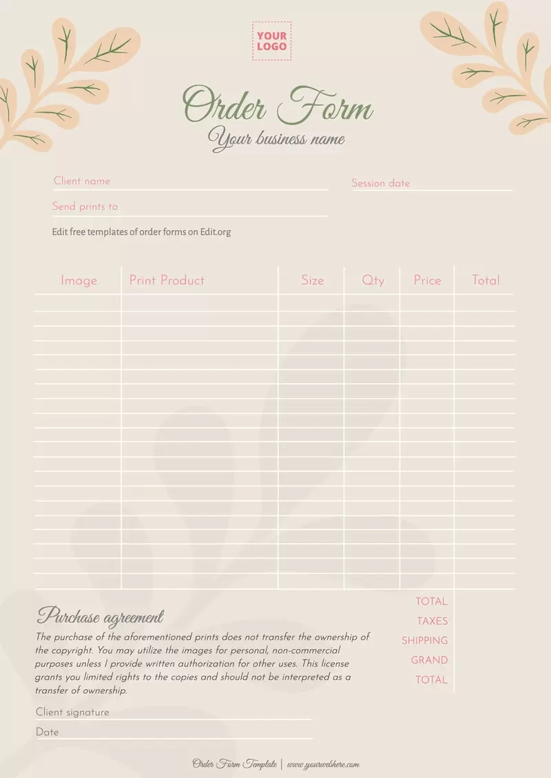 Free Printable Business Forms
