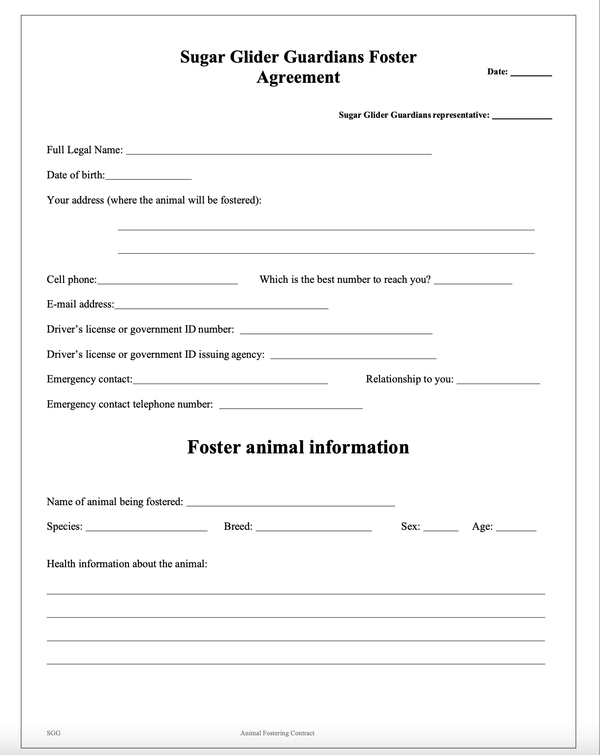 Printables Sugar Glider Guardians
