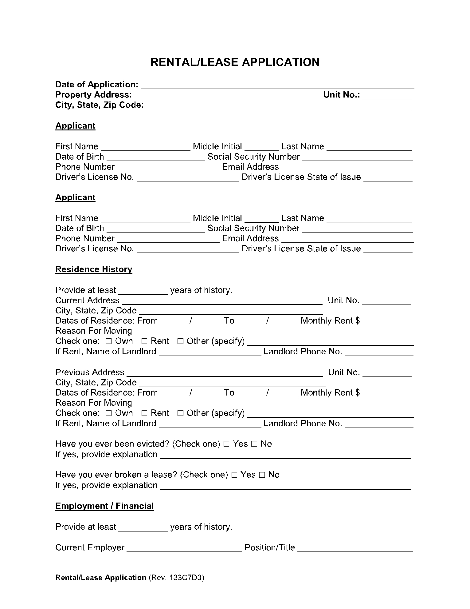 Rental Verification Form Free Template CocoSign