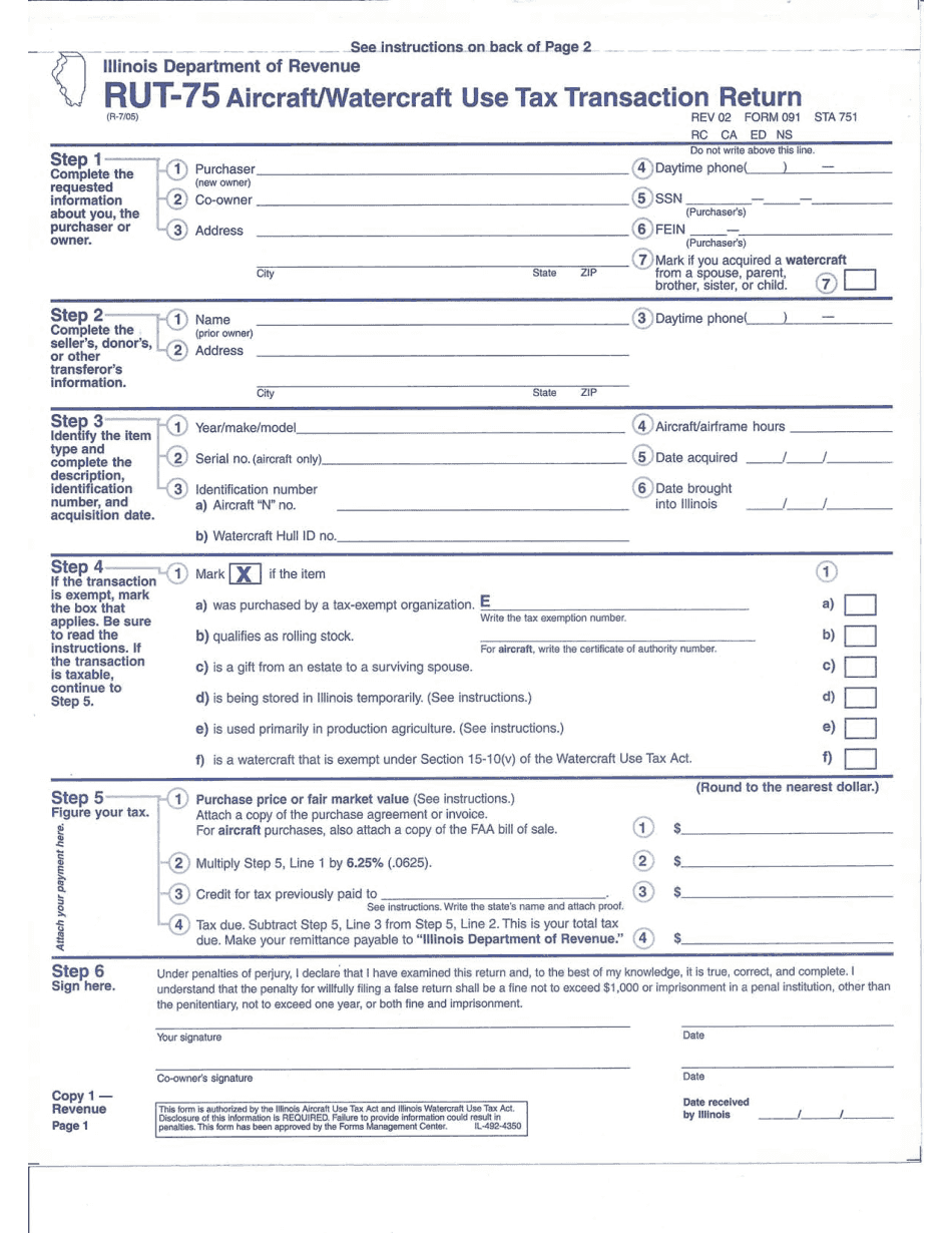 Rut 75 Tax Form Printable Blank PDF Online