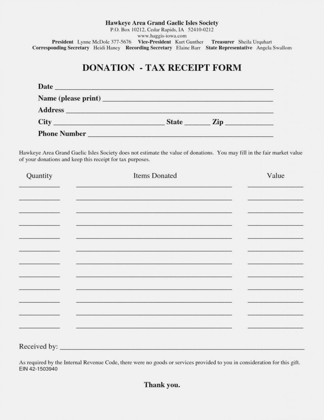 Salvation Army Tax Form Form