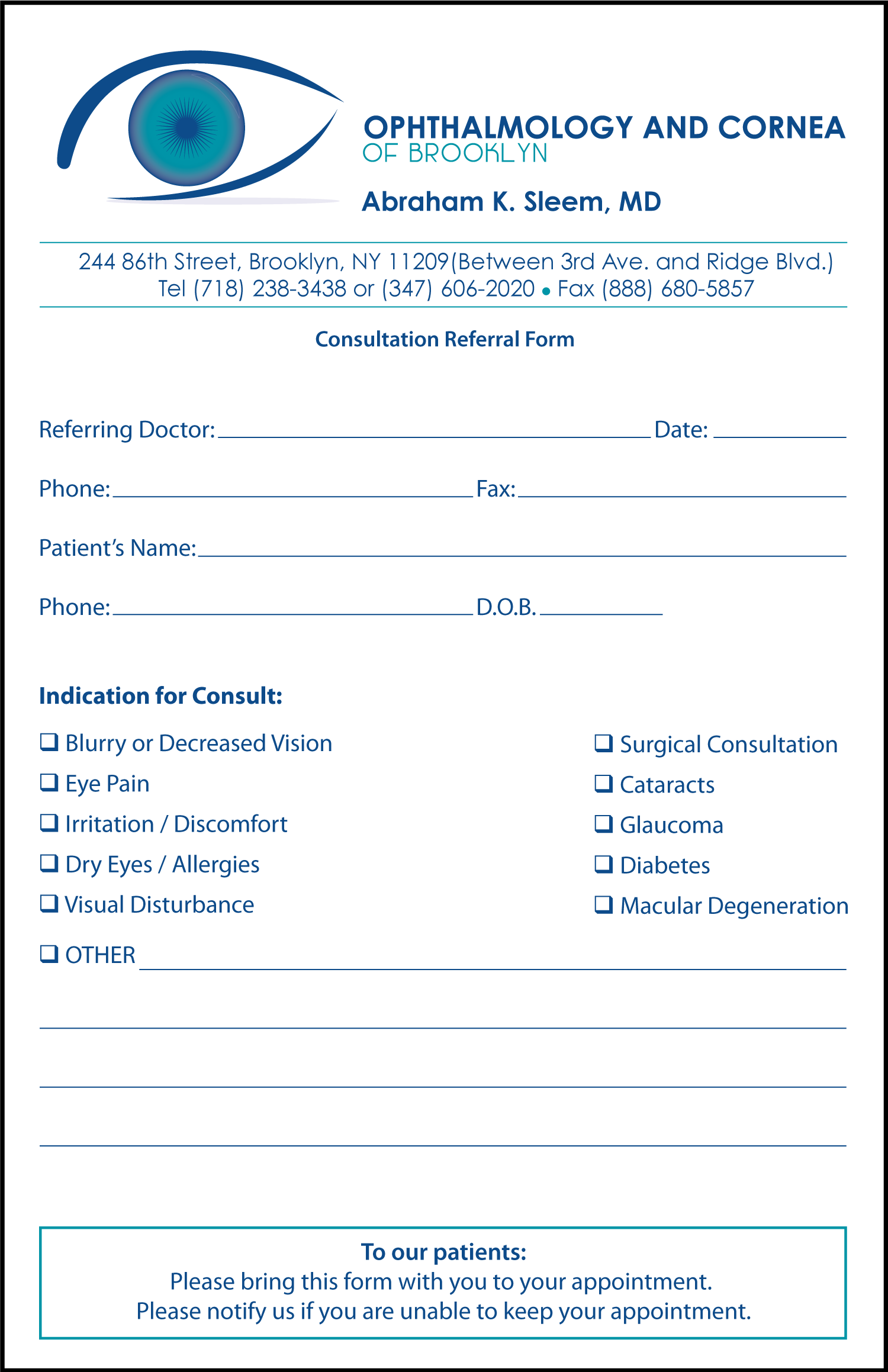 Sample Gallery Medical Referral Pads