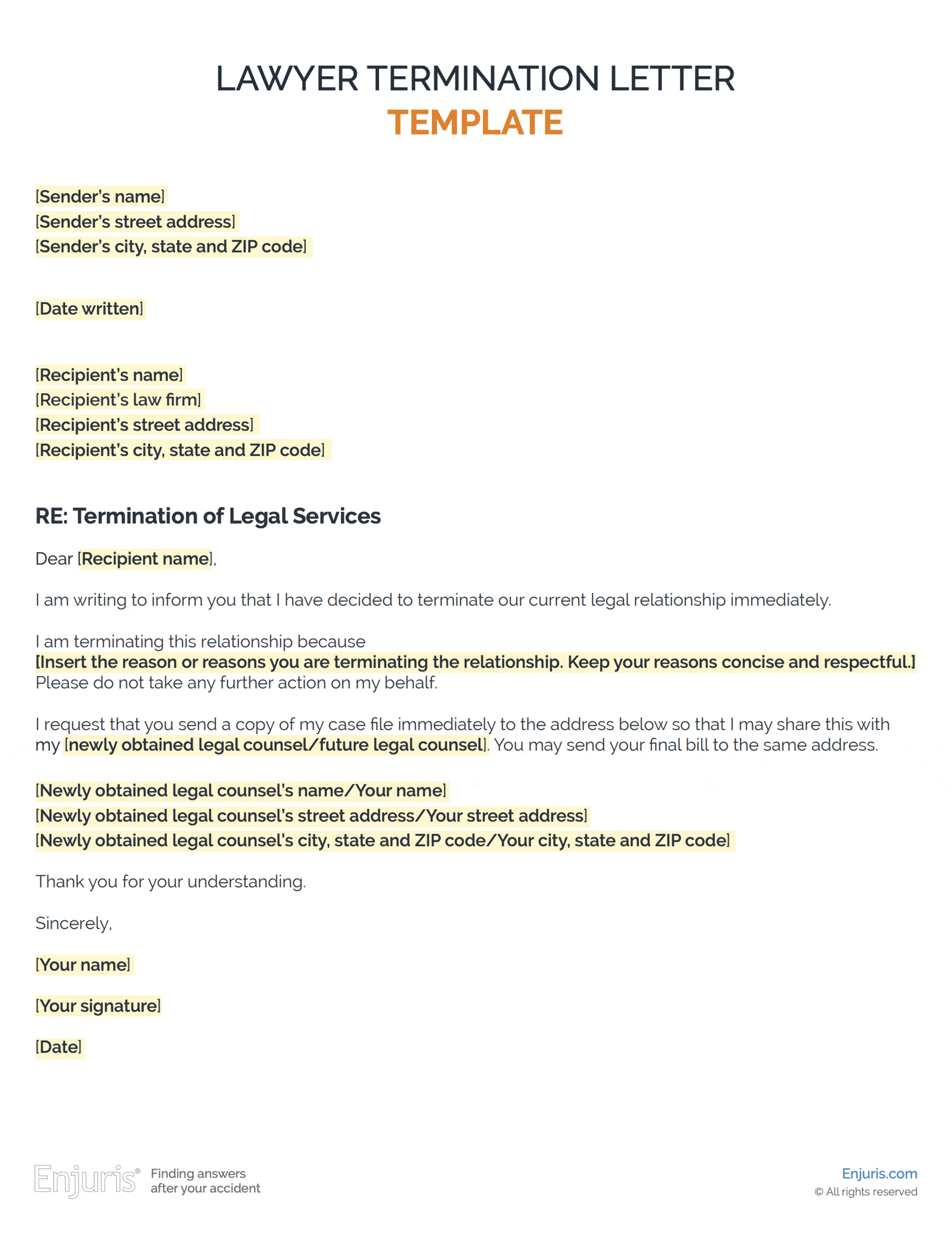Sample Lawyer Termination Letter Tips For Firing Your Attorney Sample Lawyer Termination Letter Tips For Firing Your Attorney