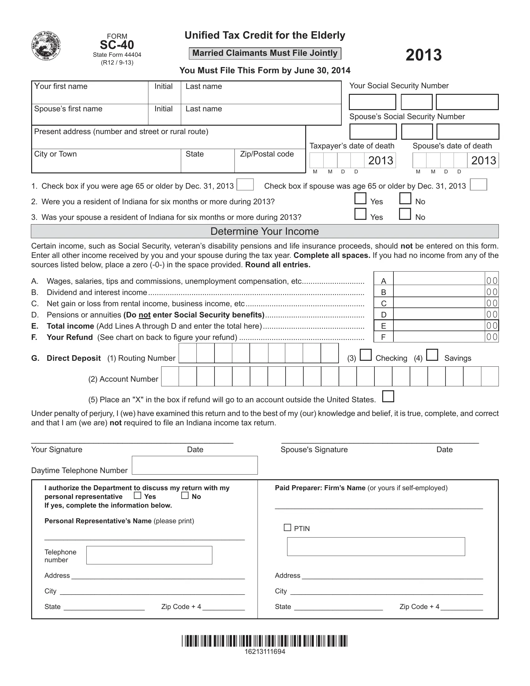 Sc 40 Form Fill Out Printable PDF Forms Online