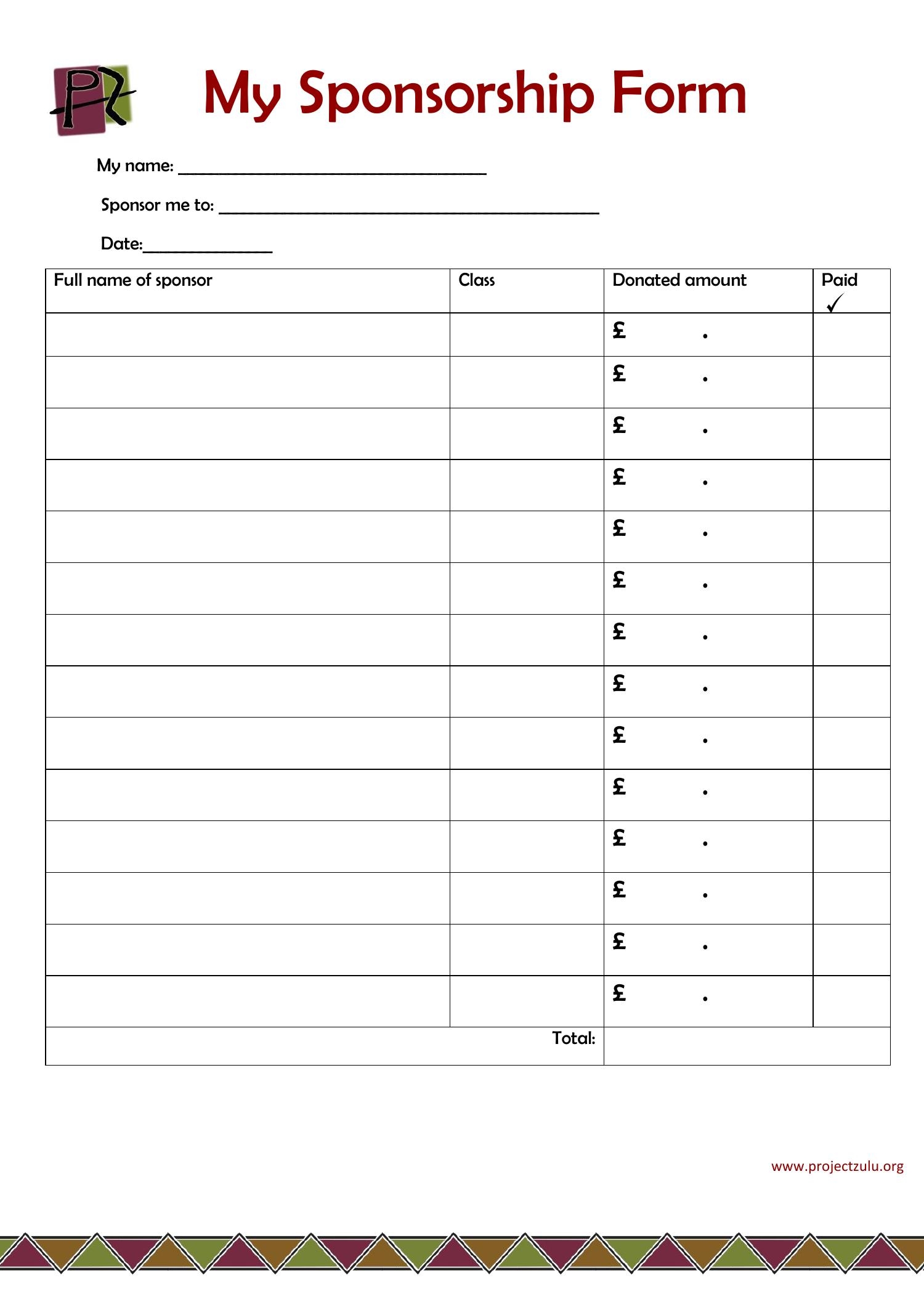 Sponsorship Form School pdf DocDroid