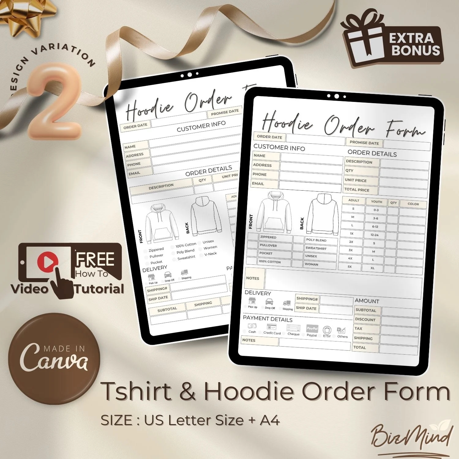 T shirt Or Hoodie Order Form Template Earn With Design