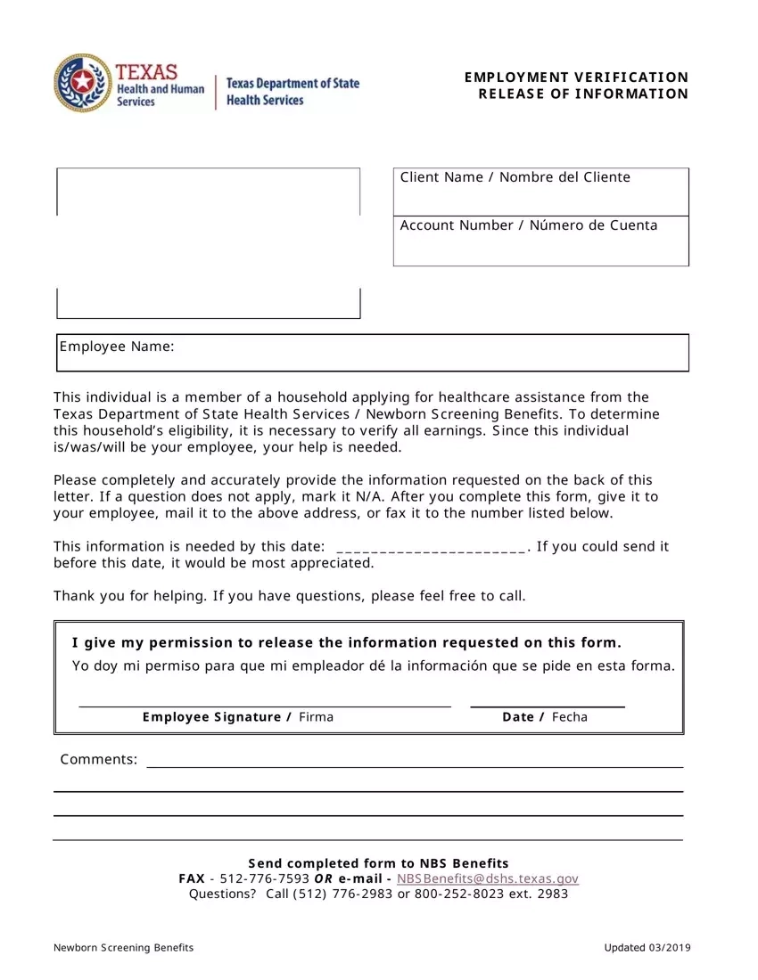 Free Printable Employment Verification Form Free Printable Employment Verification Form