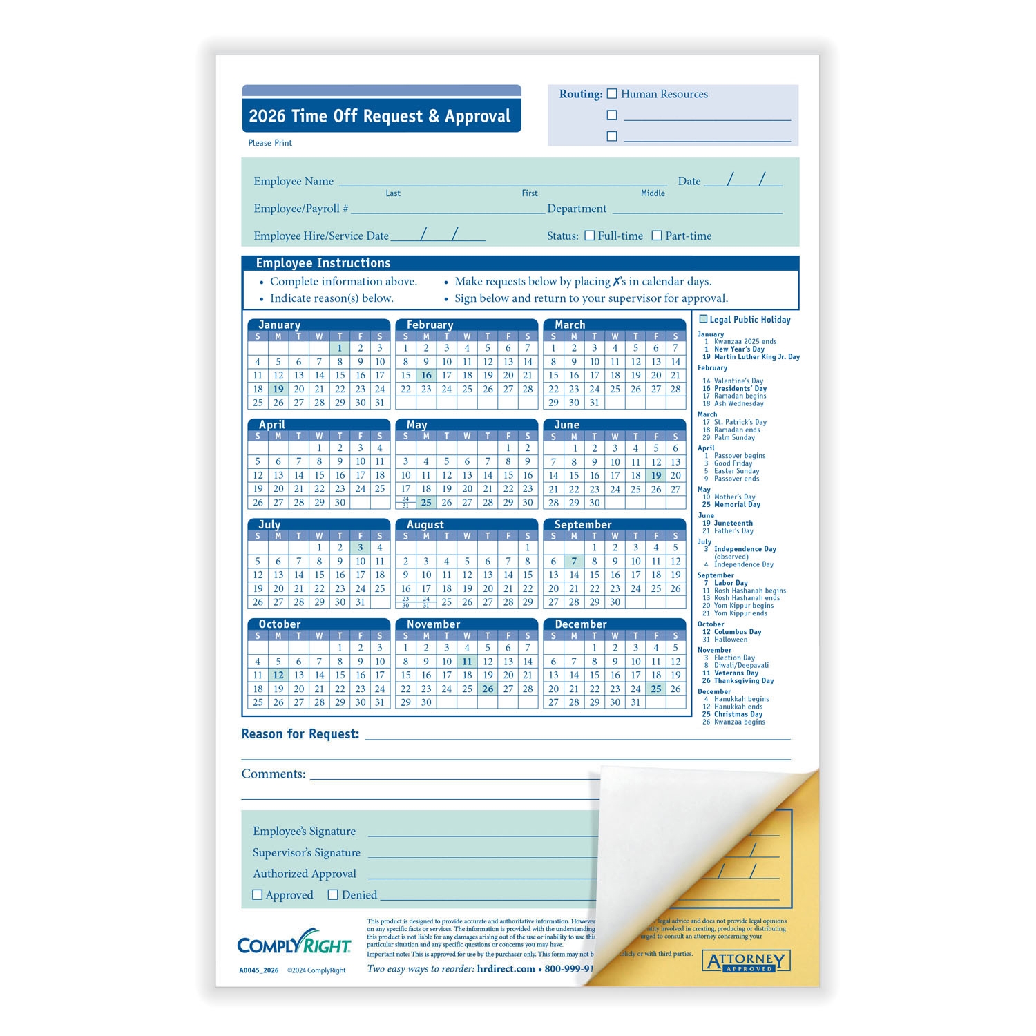 Time Off Request Form Approval For Time Off HRdirect Time Off Request Form Approval For Time Off HRdirect