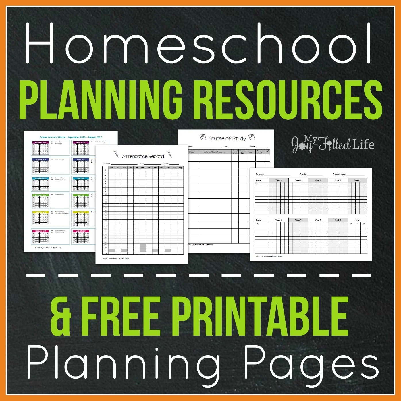 Top Homeschool Planning Resources FREE Printable Planning Pages My Joy Filled Life