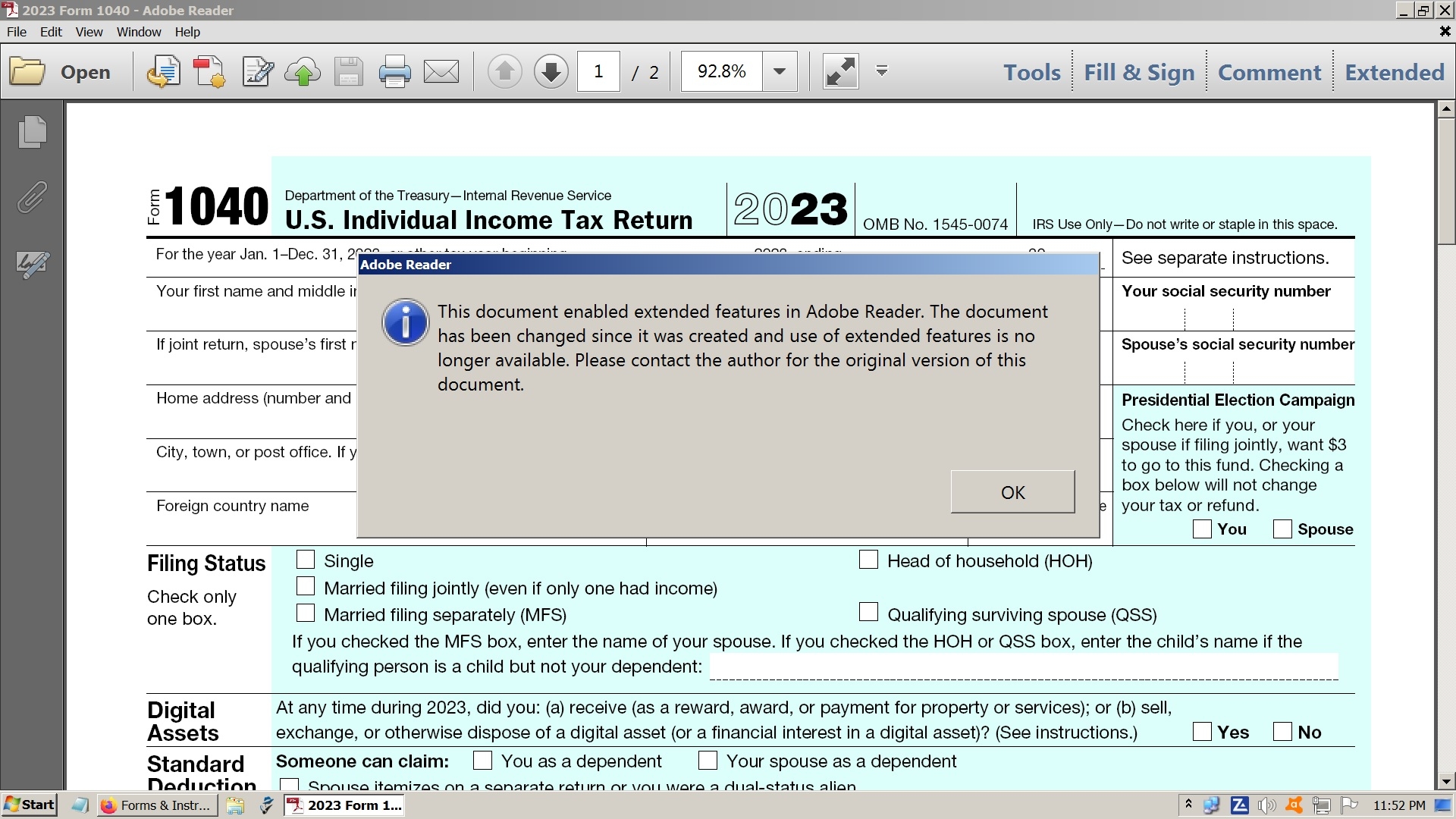 Topic Problem With Filling In IRS Free File Fillable Tax Form 1040 AskWoody