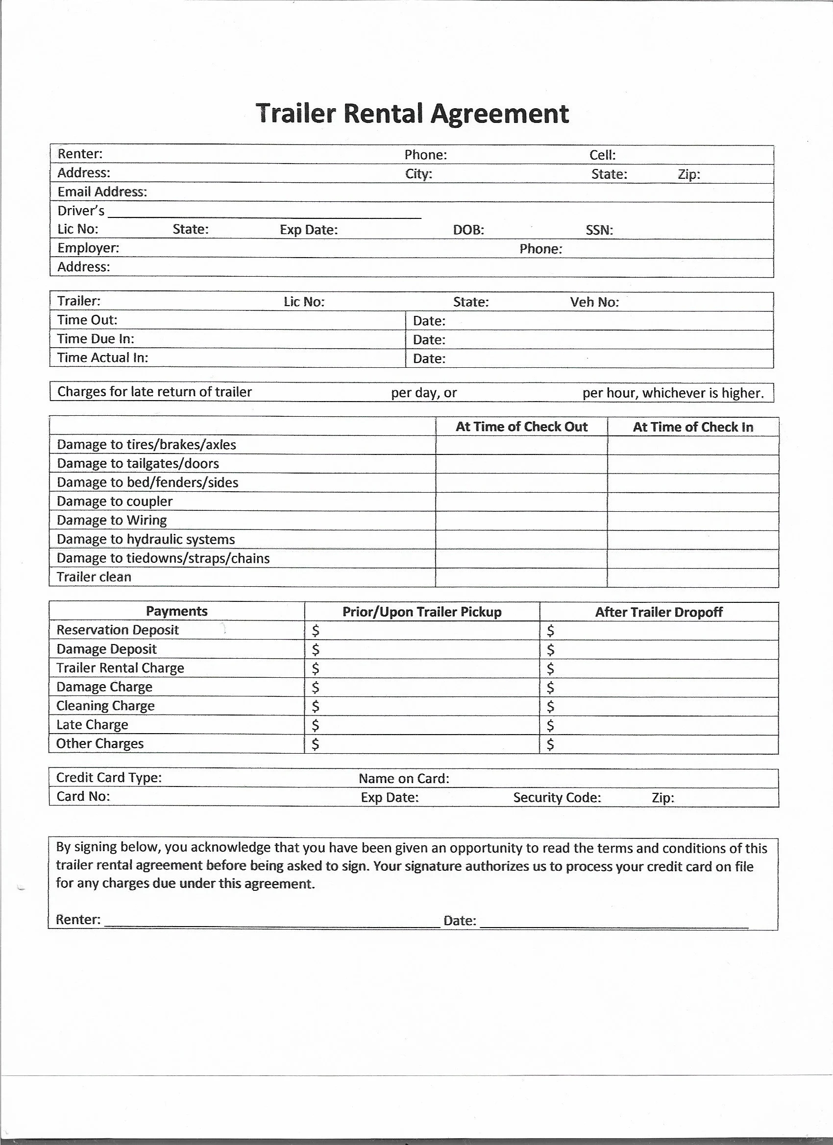 Trailer Rental Agreement Contract Terms And Conditions PDF Printable Fillable Downloadable Etsy Trailer Rental Agreement Contract Terms And Conditions PDF Printable Fillable Downloadable Etsy