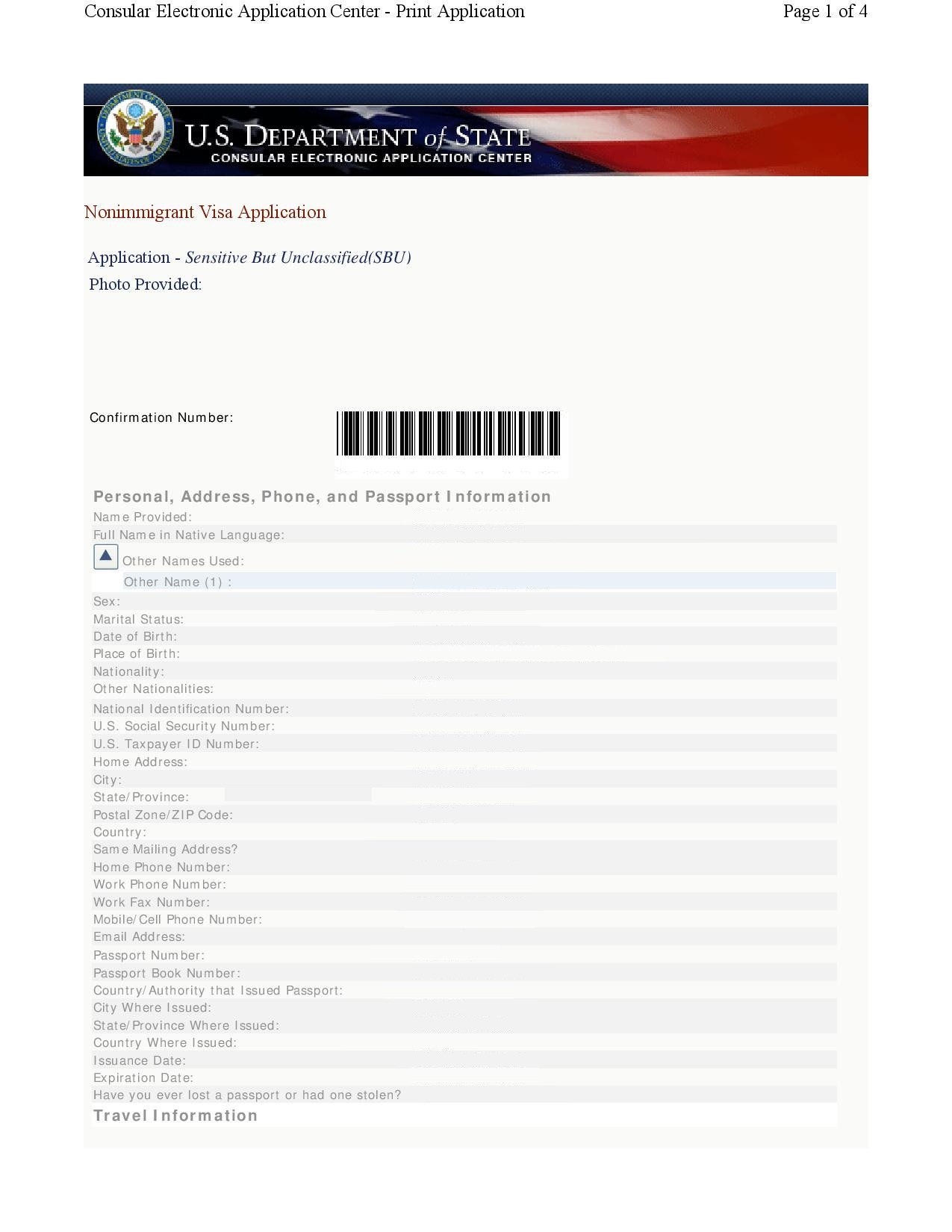 US Tourist Visa DS 160 Printable Form Visas And Migration To Other Countries Thailand News Travel Forum ASEAN NOW