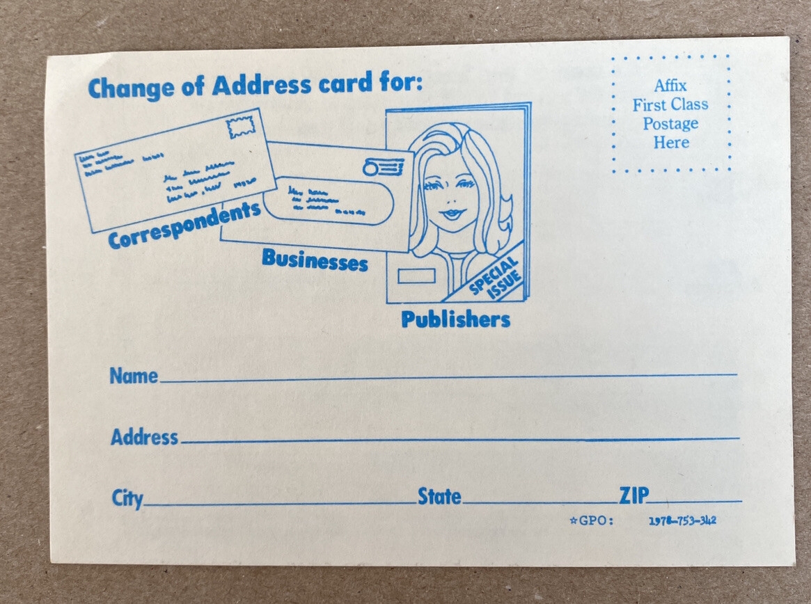 Usps Change Of Address Printable Form