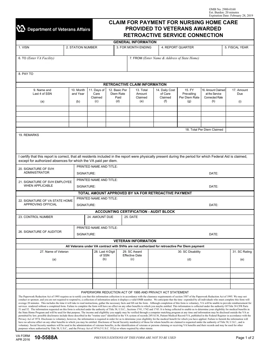 VA Form 10 5588A Fill Out Sign Online And Download Fillable PDF Templateroller VA Form 10 5588A Fill Out Sign Online And Download Fillable PDF Templateroller