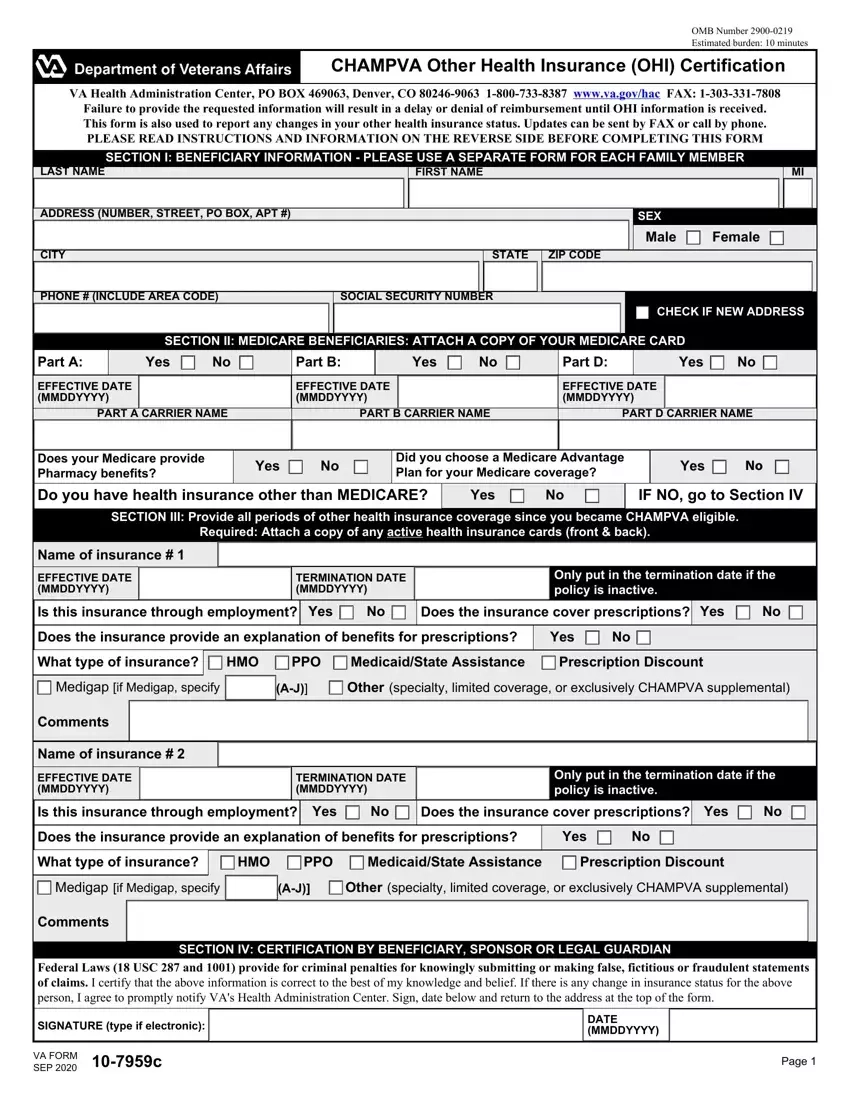 Va Form 10 7959C Fill Out Printable PDF Forms Online