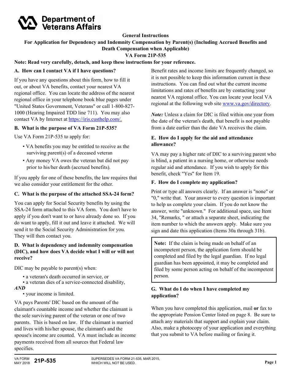 VA Form 21P 535 Fill Out Sign Online And Download Fillable PDF Templateroller