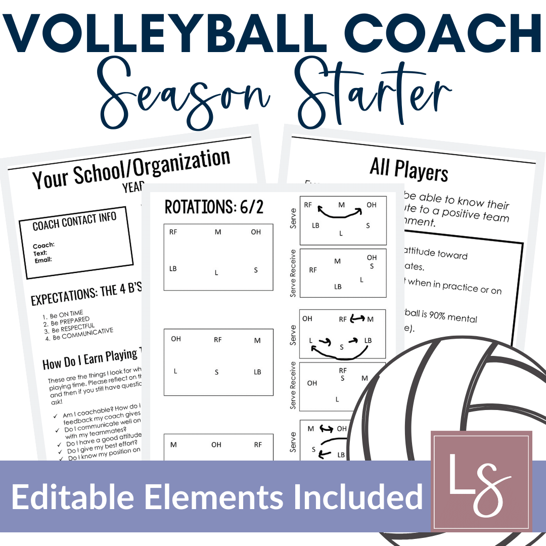 Volleyball Coach Template Pack Made By Teachers Volleyball Coach Template Pack Made By Teachers