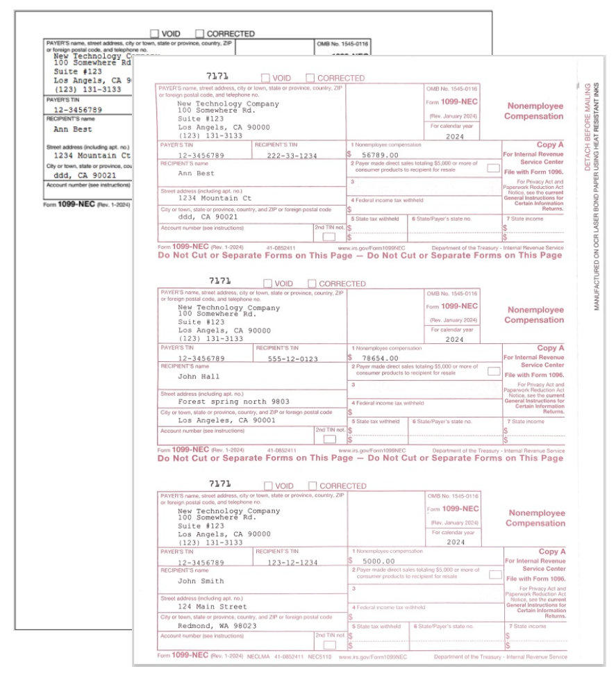 W2 1099 NEC Printing And E filing Software FREE Trial